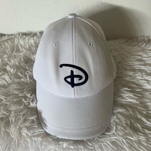 Disney White Cap with Navy 'D' Logo NWOT